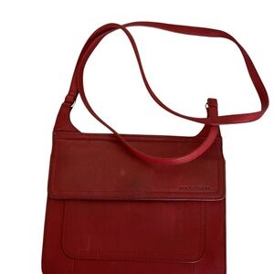Fossil Red Leather Shoulder Bag